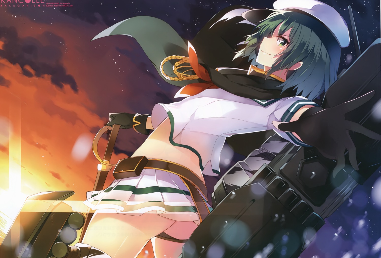 ass kantai_collection kiso_(kancolle) mishima_kurone seifuku sword