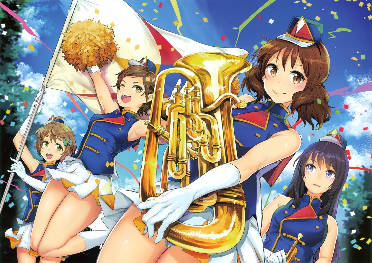 cheerleader cropped hibike!_euphonium katou_hazuki_(hibike!_euphonium) kawashima_sapphire kousaka_reina nakasone_haiji oumae_kumiko