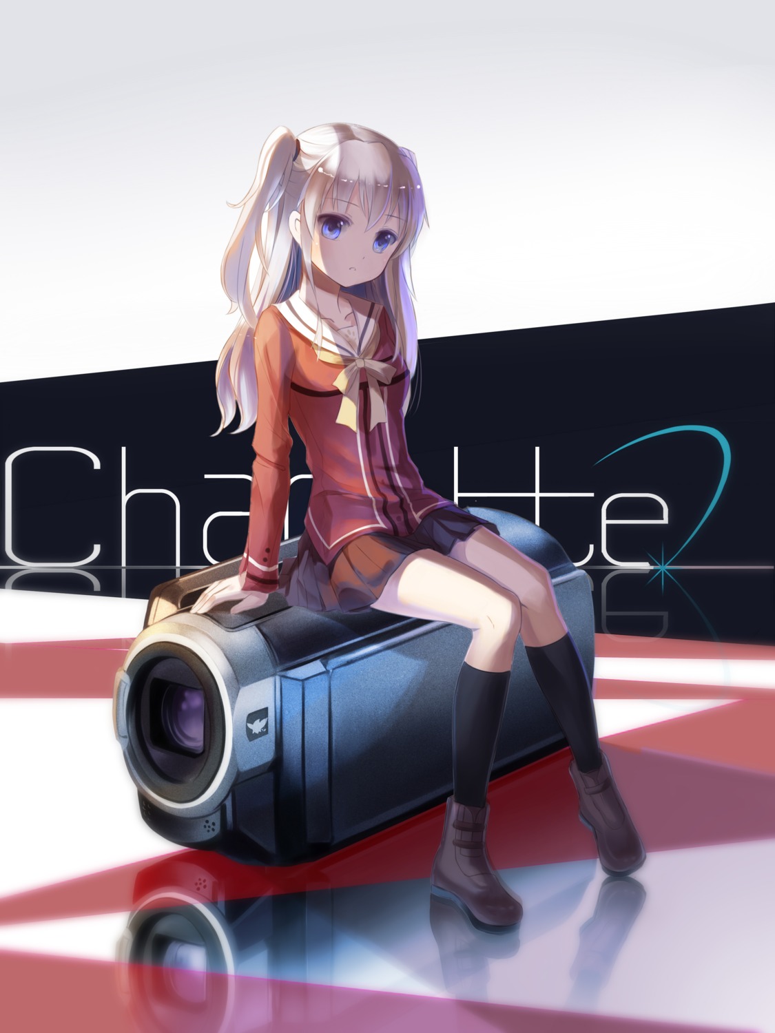 charlotte red_flowers seifuku tomori_nao