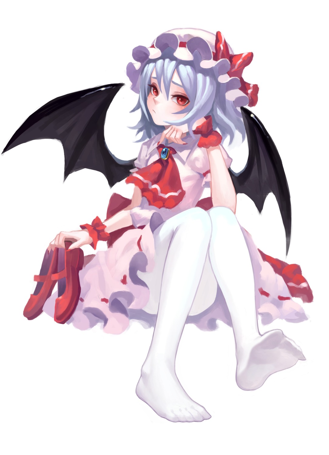 dress feet pantyhose remilia_scarlet touhou wings zengxianxin