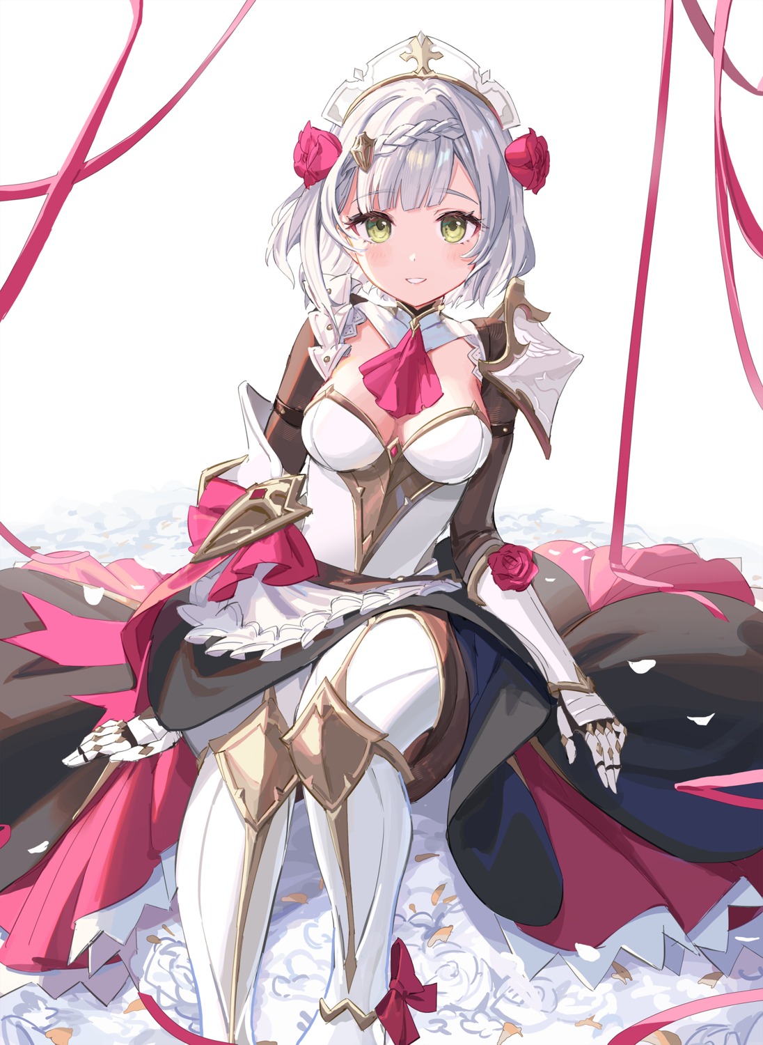 armor genshin_impact maid noelle_(genshin_impact) yu-ri