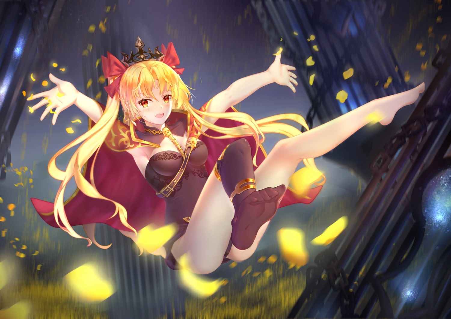 cleavage ereshkigal_(fate/grand_order) fate/grand_order feet nhan pantsu thighhighs