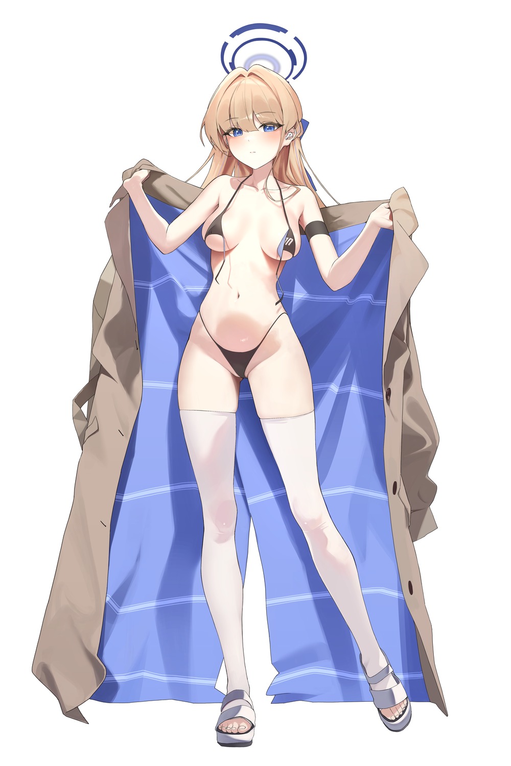 asuma_toki bikini blue_archive halo rkin swimsuits thong