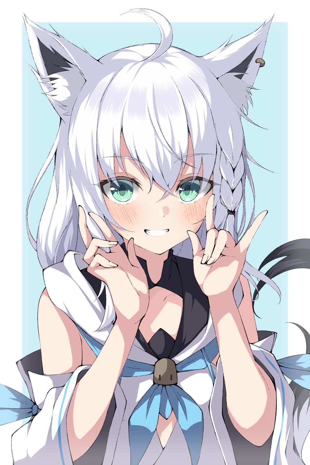 absent animal_ears hololive hololive_gamers kitsune shirakami_fubuki tail