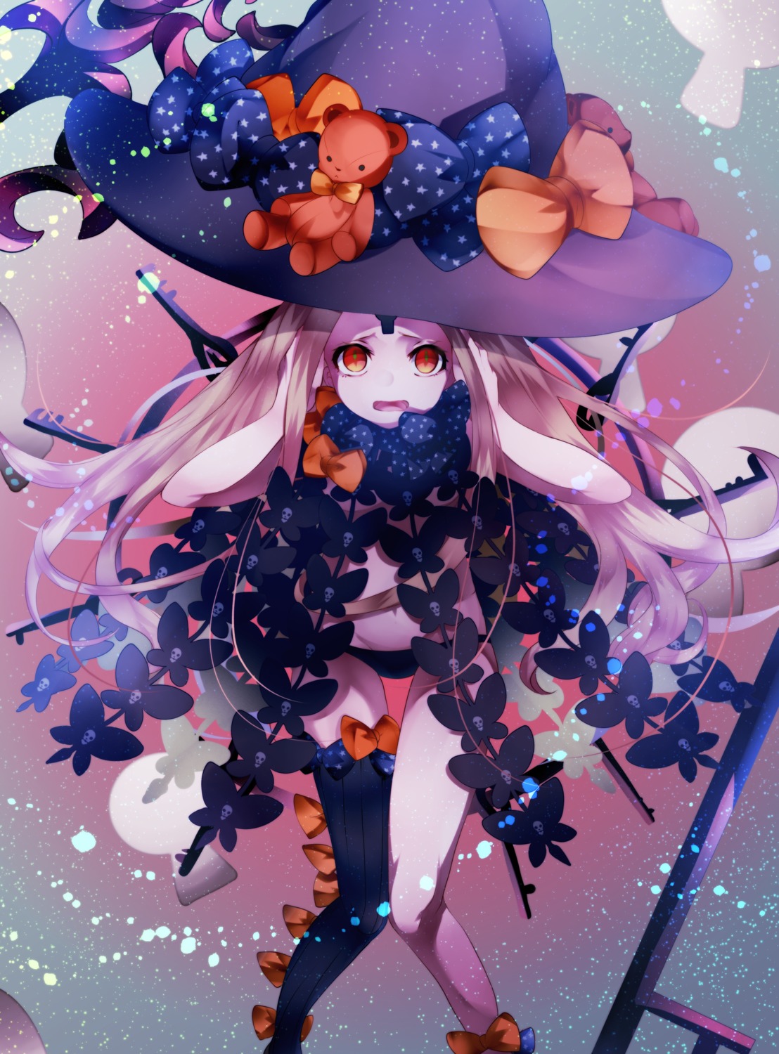 abigail_williams_(fate) fate/grand_order pantsu thighhighs topless witch yaekn