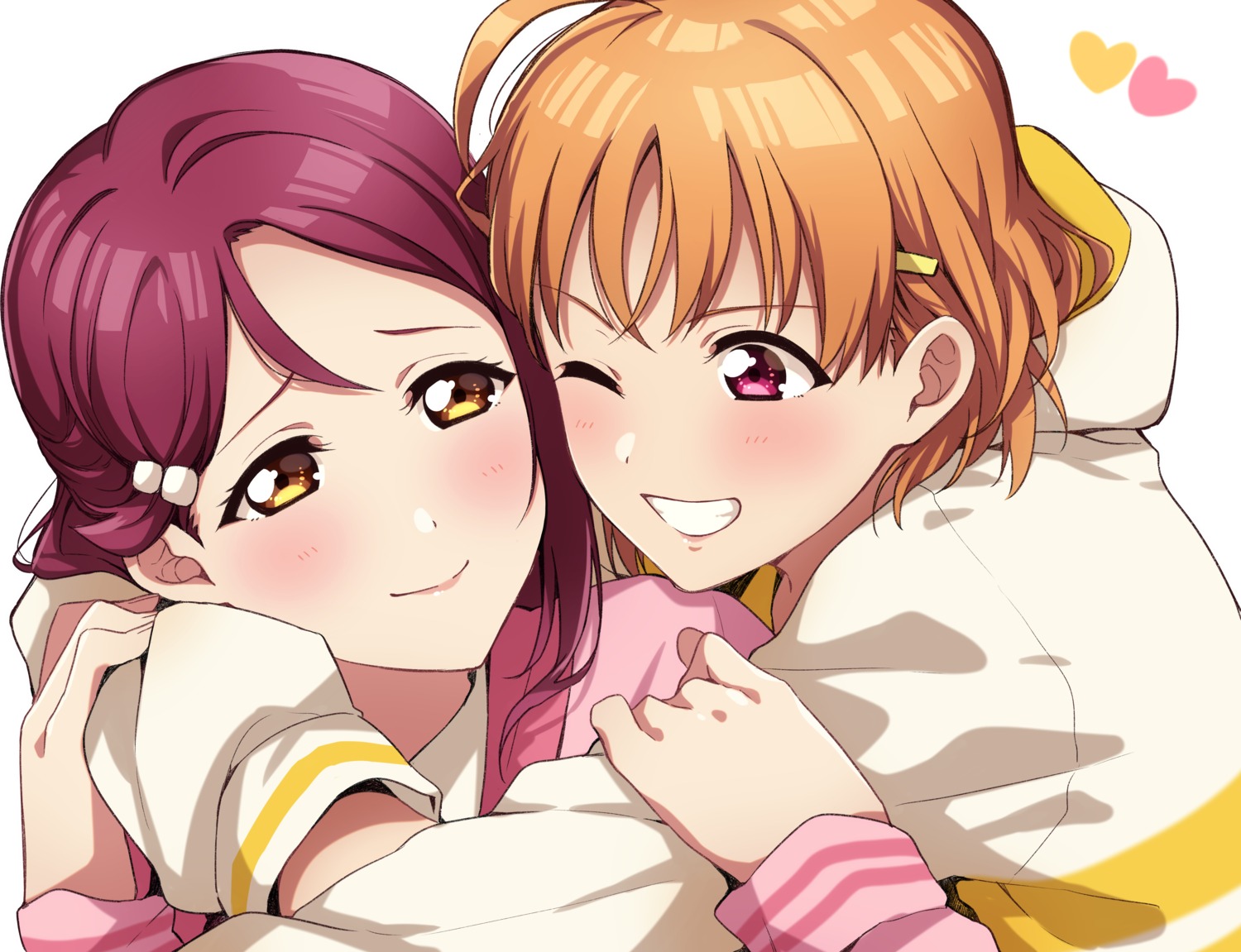 kougi_hiroshi love_live!_sunshine!! sakurauchi_riko takami_chika yuri