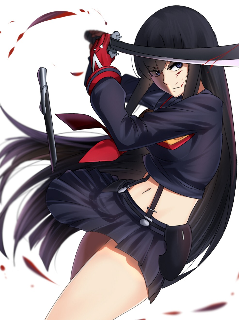 blood kill_la_kill kiryuuin_satsuki seifuku sword umakatsuhai