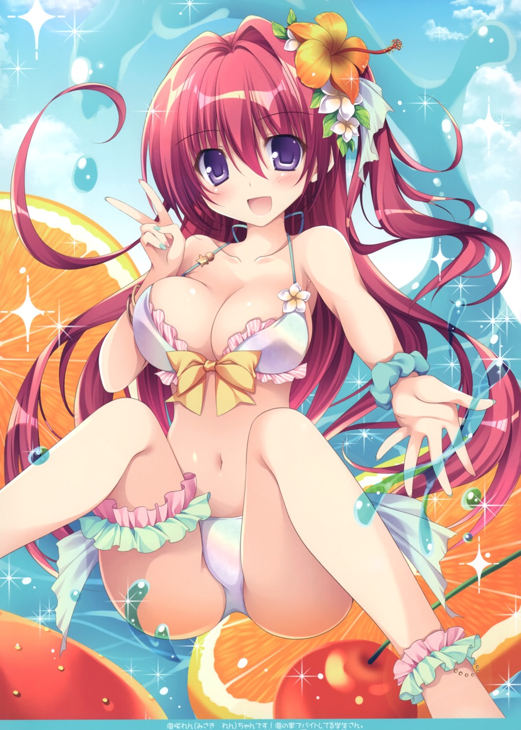 bikini cleavage garter nanaroba_hana swimsuits