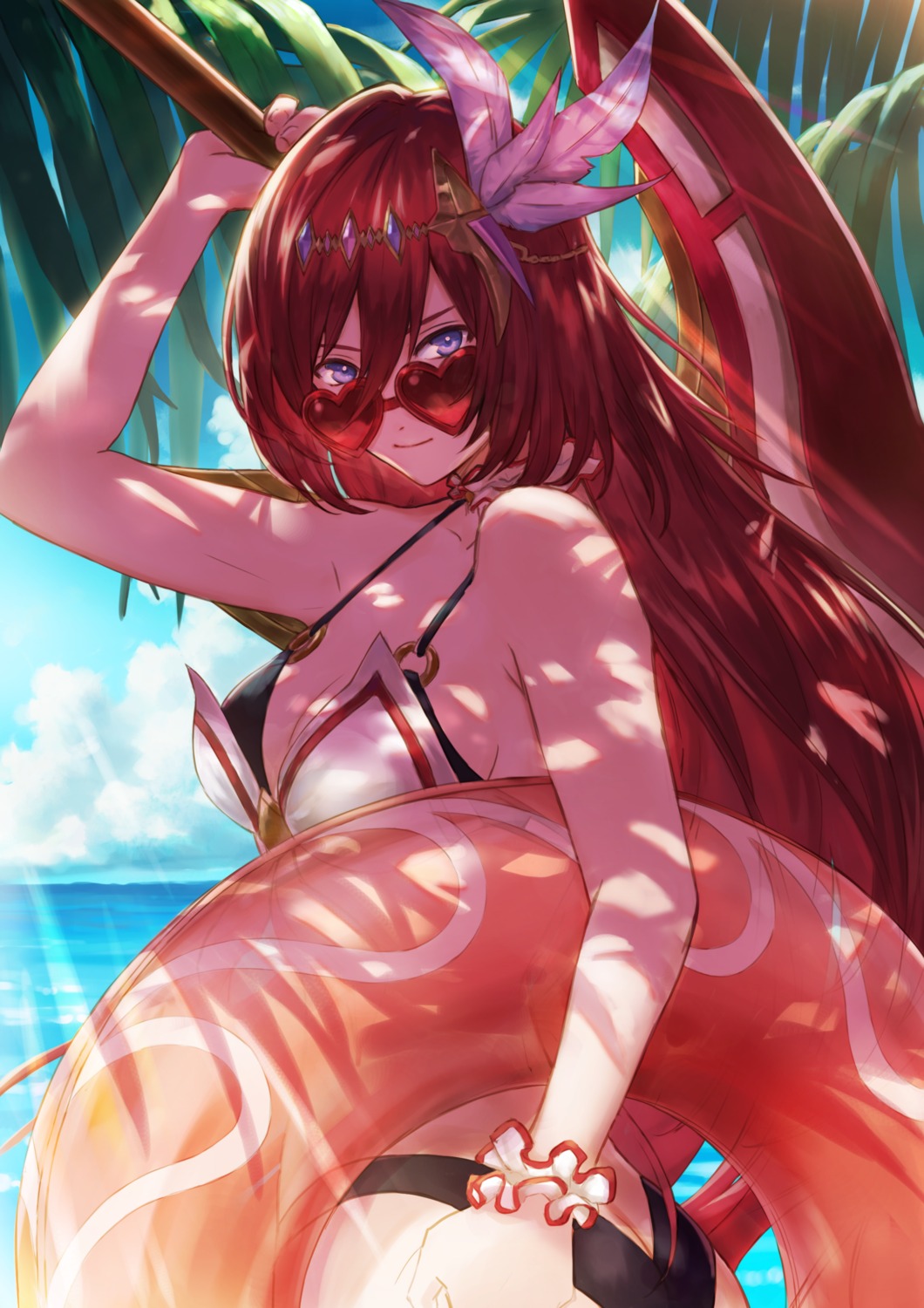 ass bikini cleavage godguard_brodia granblue_fantasy saku_(sakudeji) swimsuits weapon