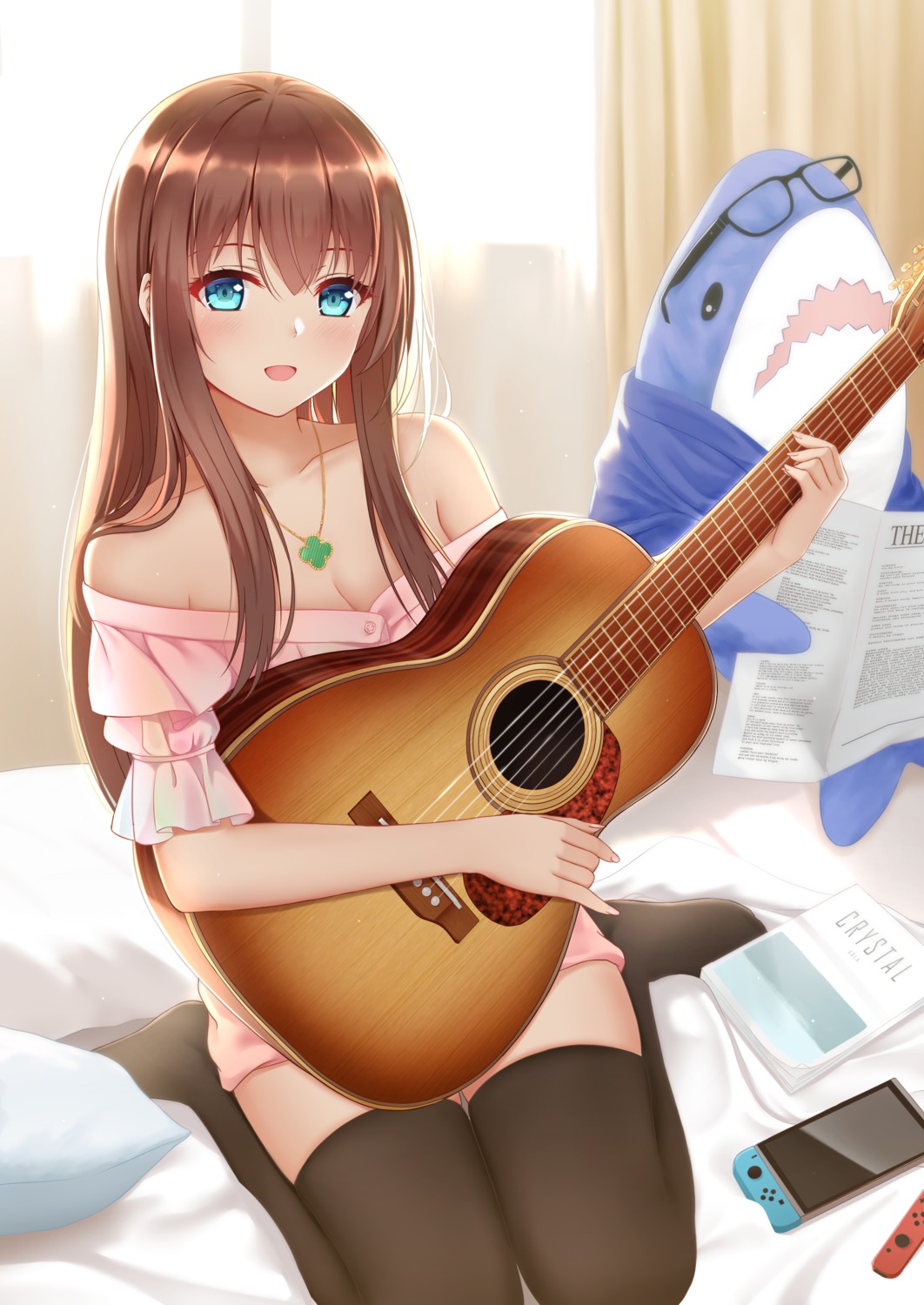 cleavage guitar rko_(a470350510) thighhighs