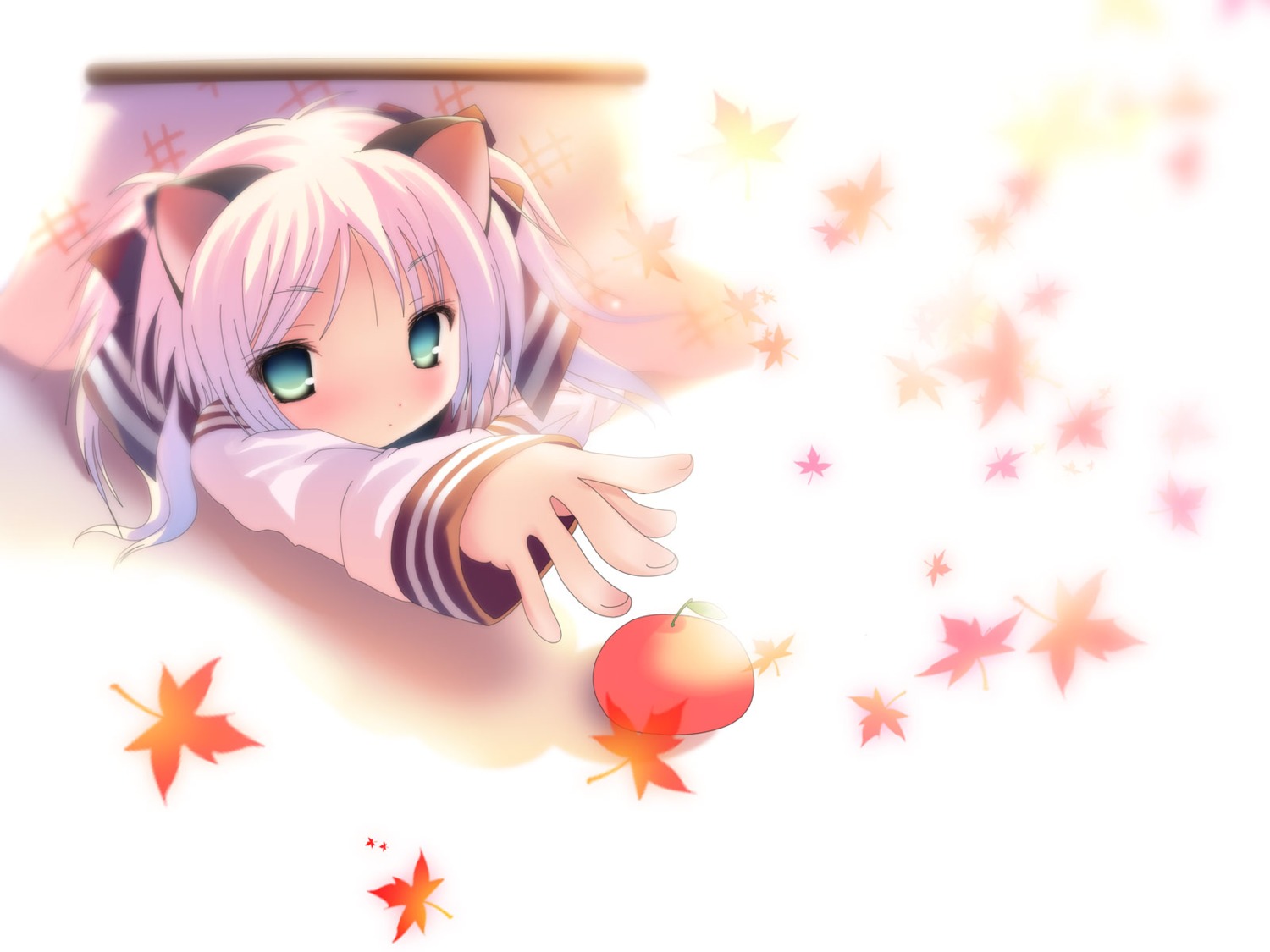 animal_ears hiiragi_kagami lucky_star namamo_nanase nekomimi seifuku wallpaper