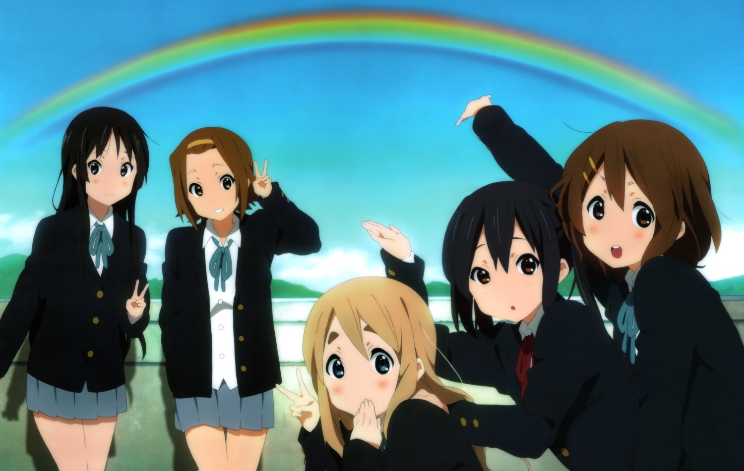 akiyama_mio hirasawa_yui k-on! kotobuki_tsumugi nakano_azusa screening seifuku tainaka_ritsu