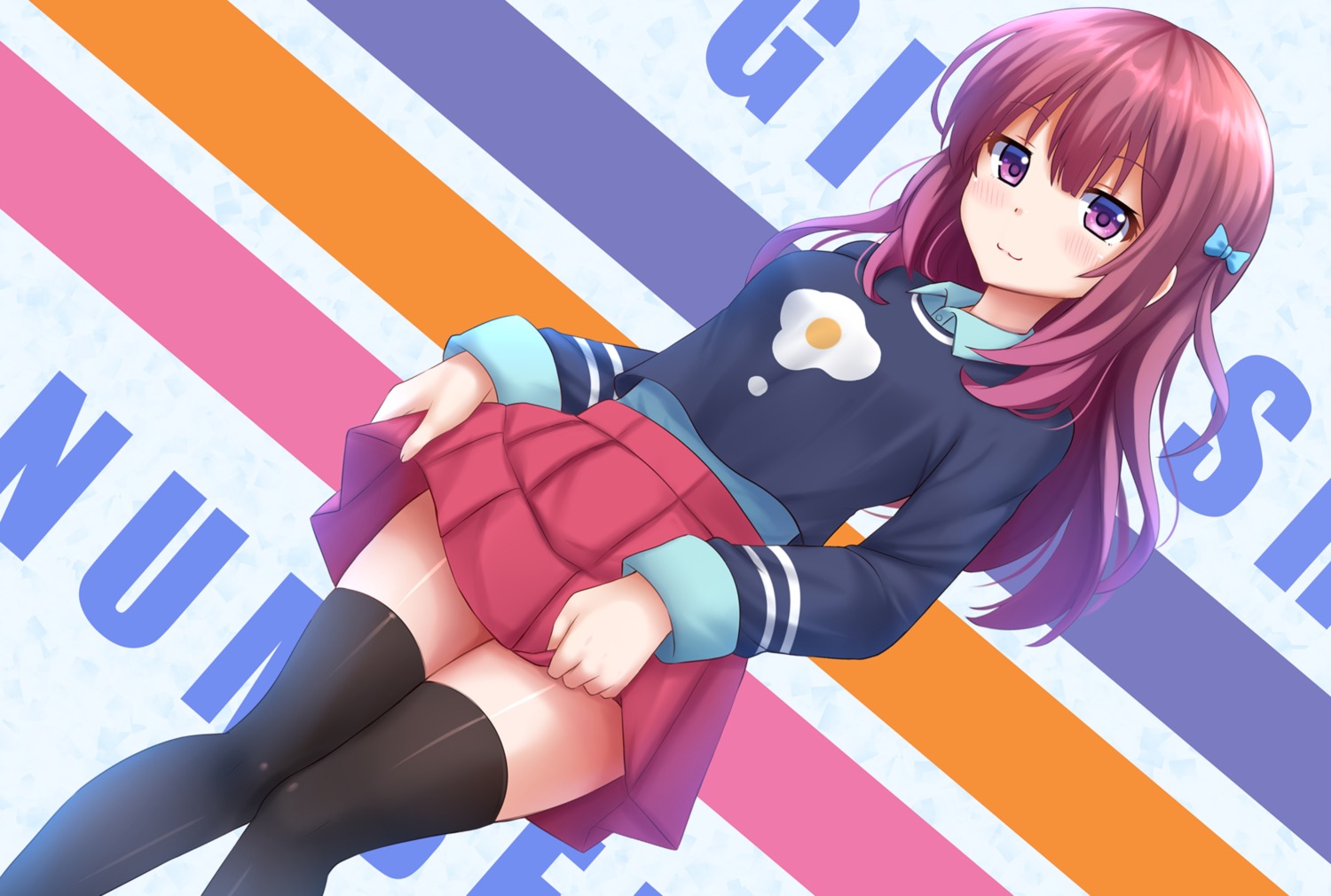 gi(a)rlish_number karasuma_chitose_(giarlish_number) kazenokaze skirt_lift thighhighs