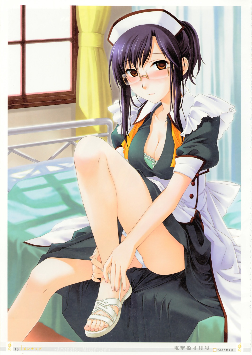 amanatsu bra cleavage ginta kazami_suzuka megane nurse pantsu