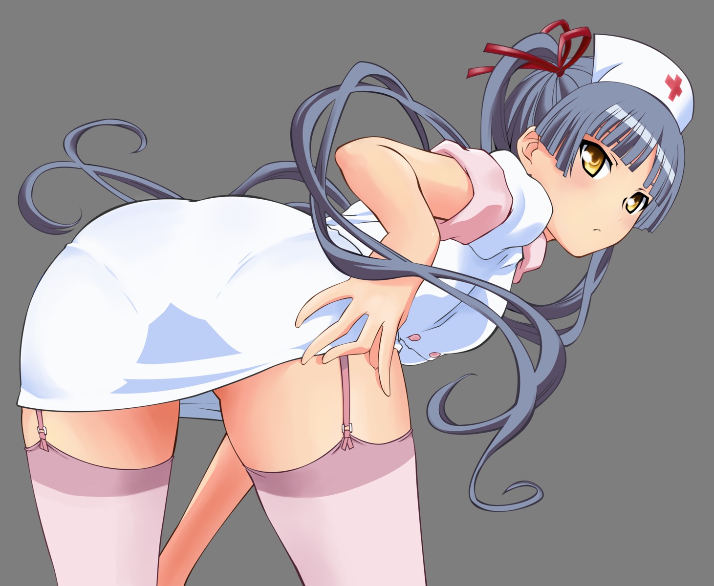 ass maria_holic nurse shinouji_matsurika stockings thighhighs transparent_png vector_trace yamauchi_noriyasu