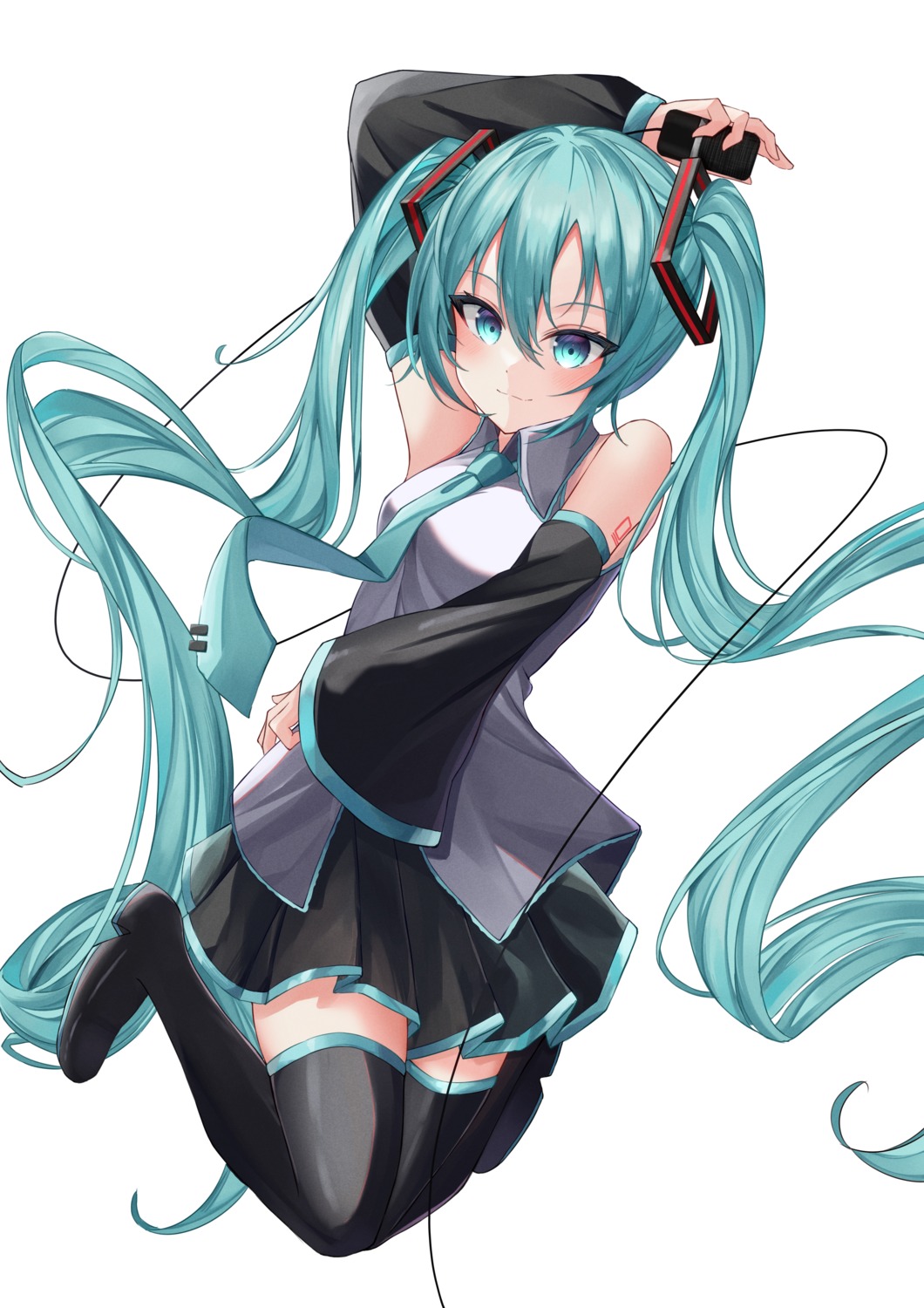 hatsune_miku tagme tattoo thighhighs vocaloid