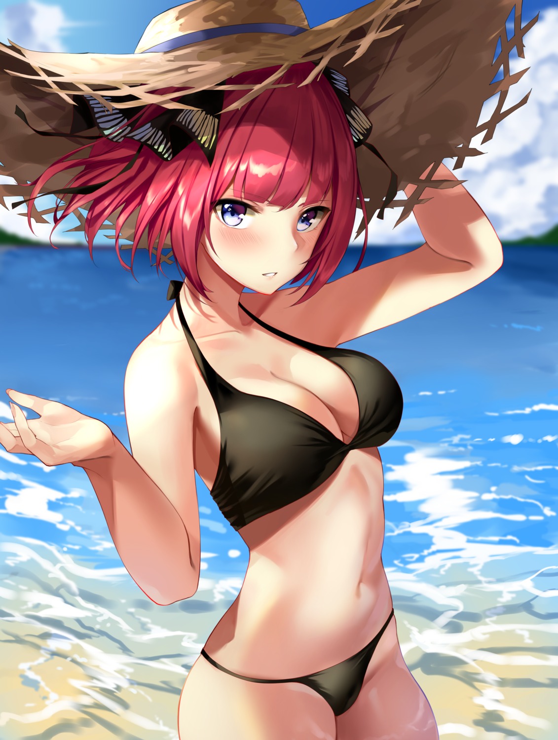 5-toubun_no_hanayome bikini cleavage nakano_nino star741 swimsuits