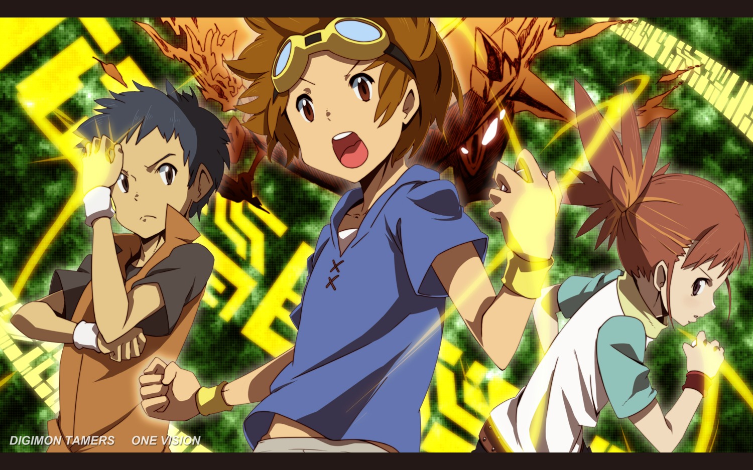 digimon digimon_tamers hajime-ill-1st jianliang_lee makino_ruki matsuda_takato