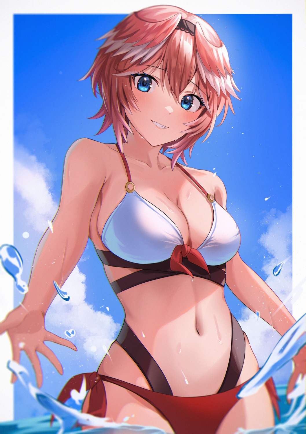 bikini chameleon_(chameleon0613) hololive swimsuits takane_lui wet wings