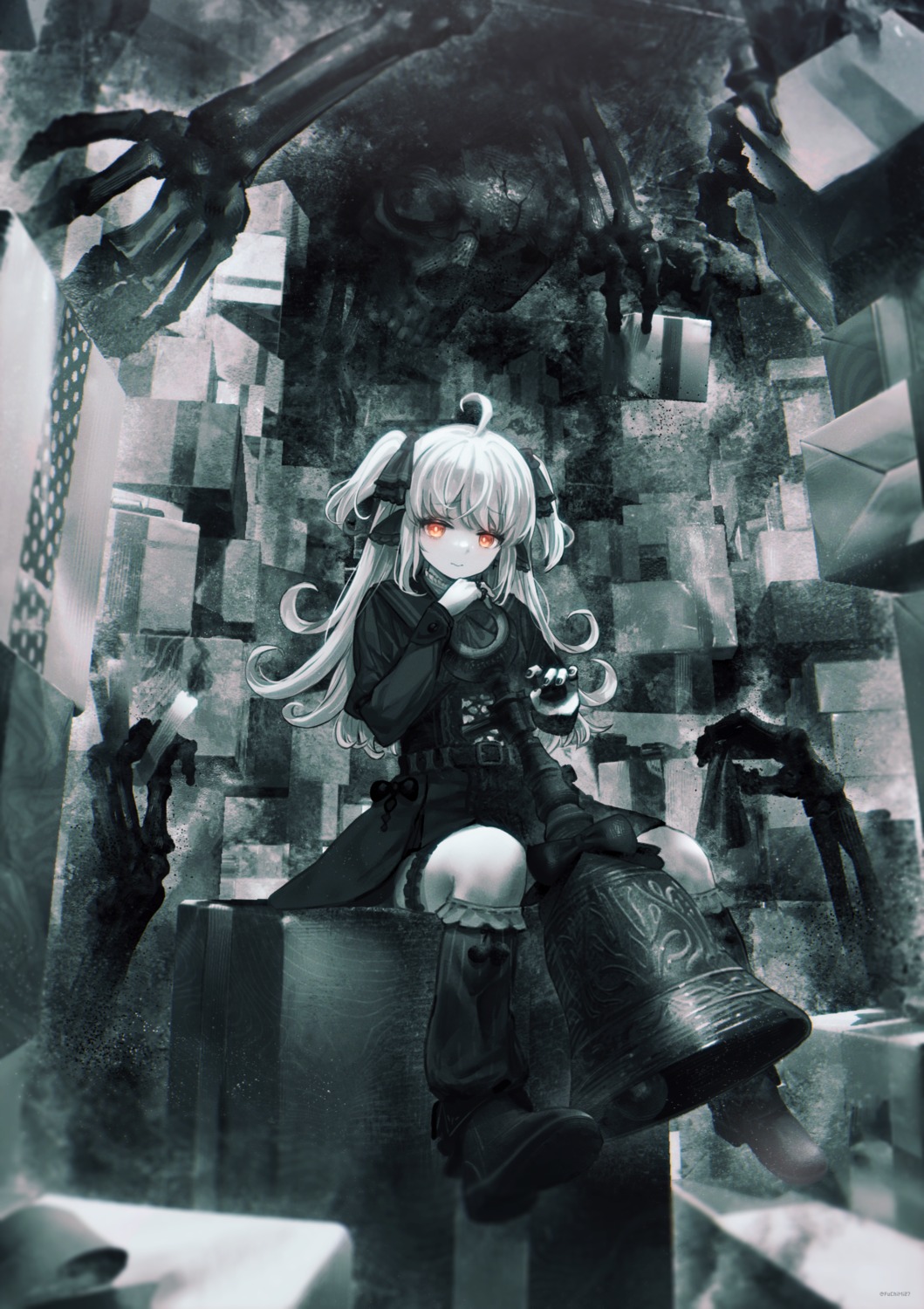 fuchimi garter gothic_lolita lolita_fashion monster