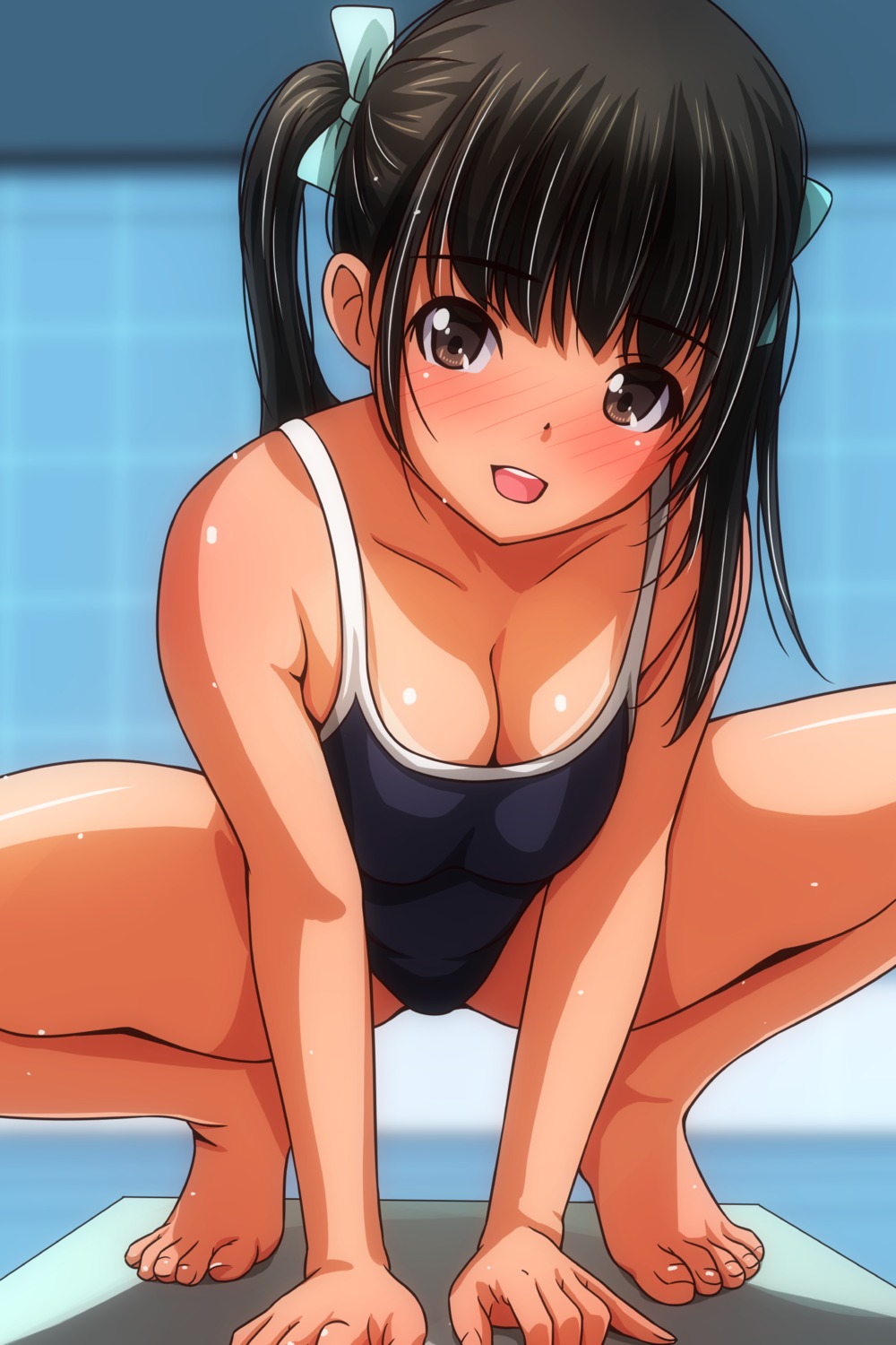 matsunaga_kouyou school_swimsuit swimsuits tan_lines wet