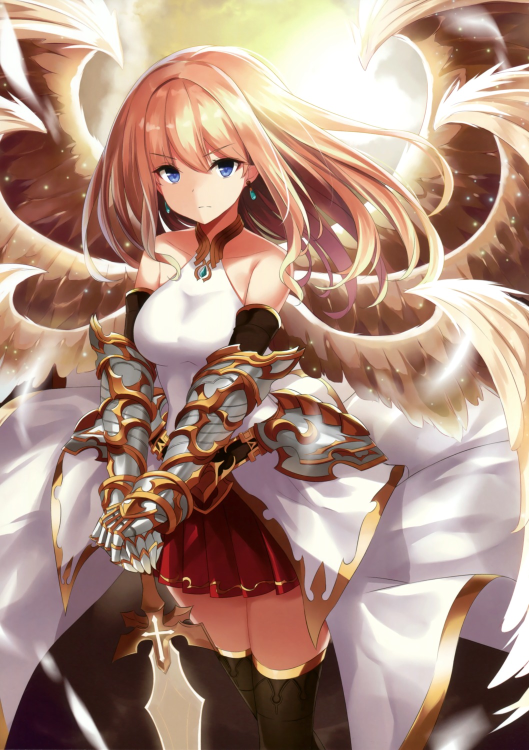 aoiro_clip armor sword takehana_note thighhighs wings