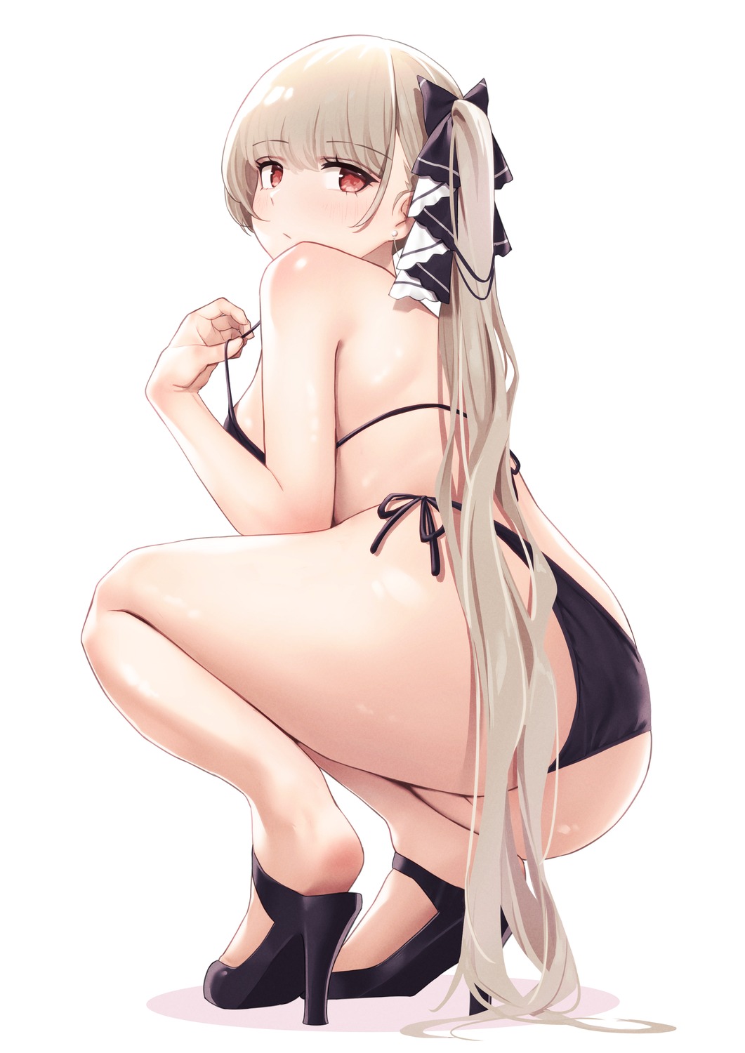 ass azur_lane bikini classic_(zildjian33) formidable_(azur_lane) heels swimsuits thong undressing