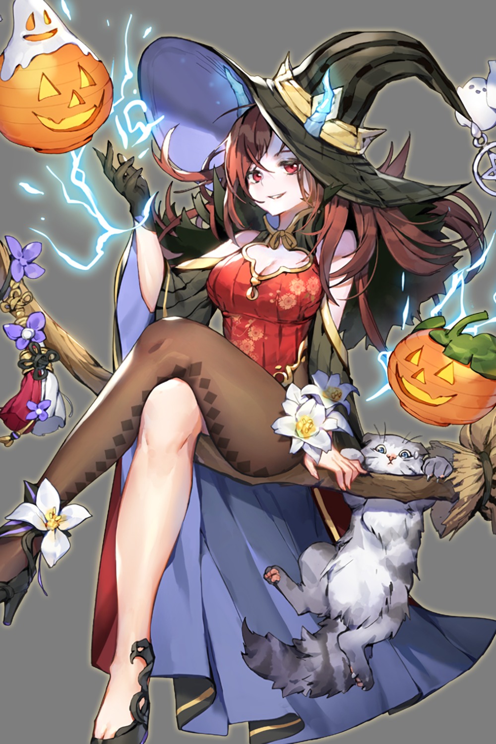 cleavage halloween heels neko pantyhose soccer_spirits transparent_png witch