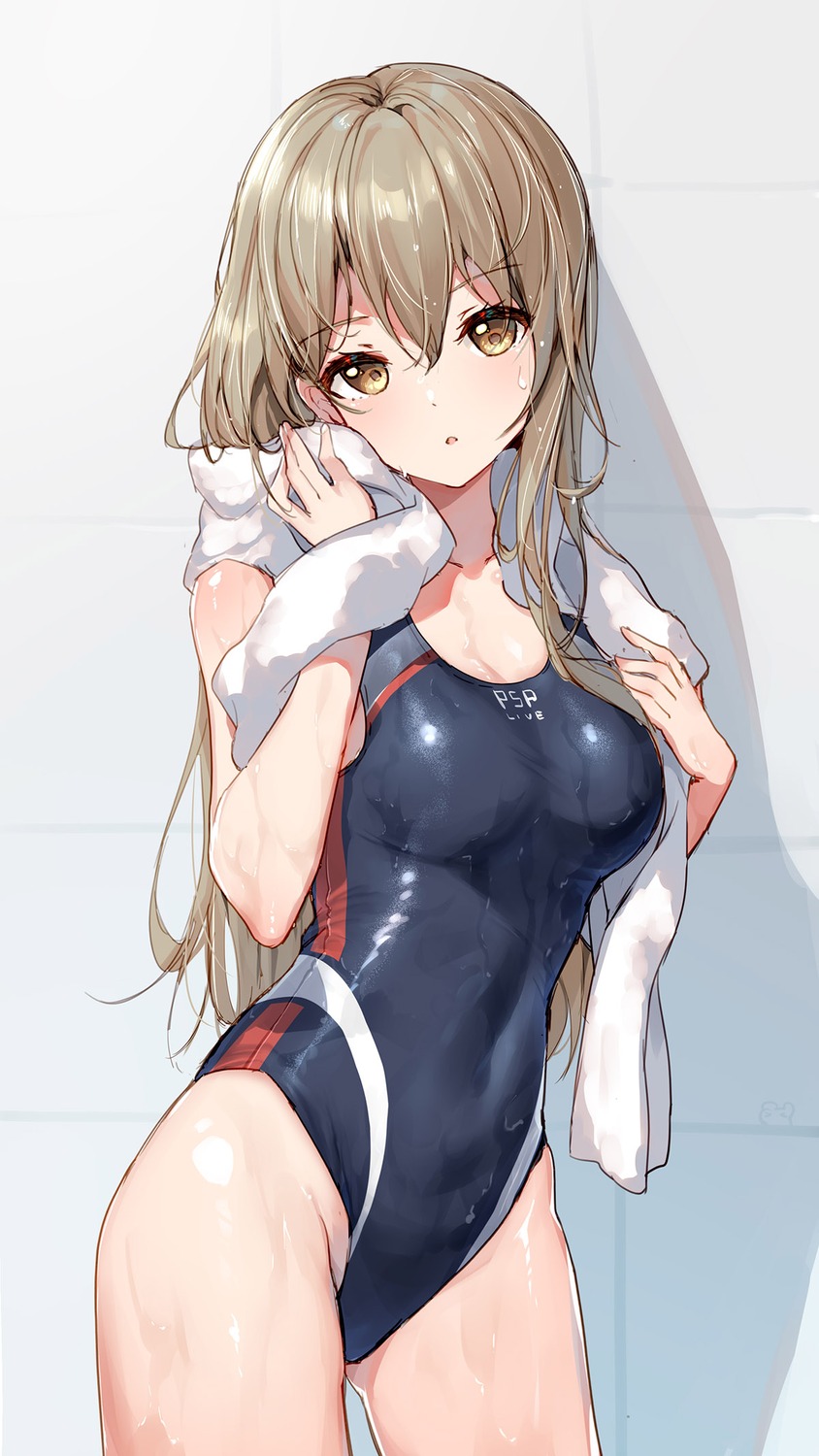 bison_cangshu cleavage swimsuits wet