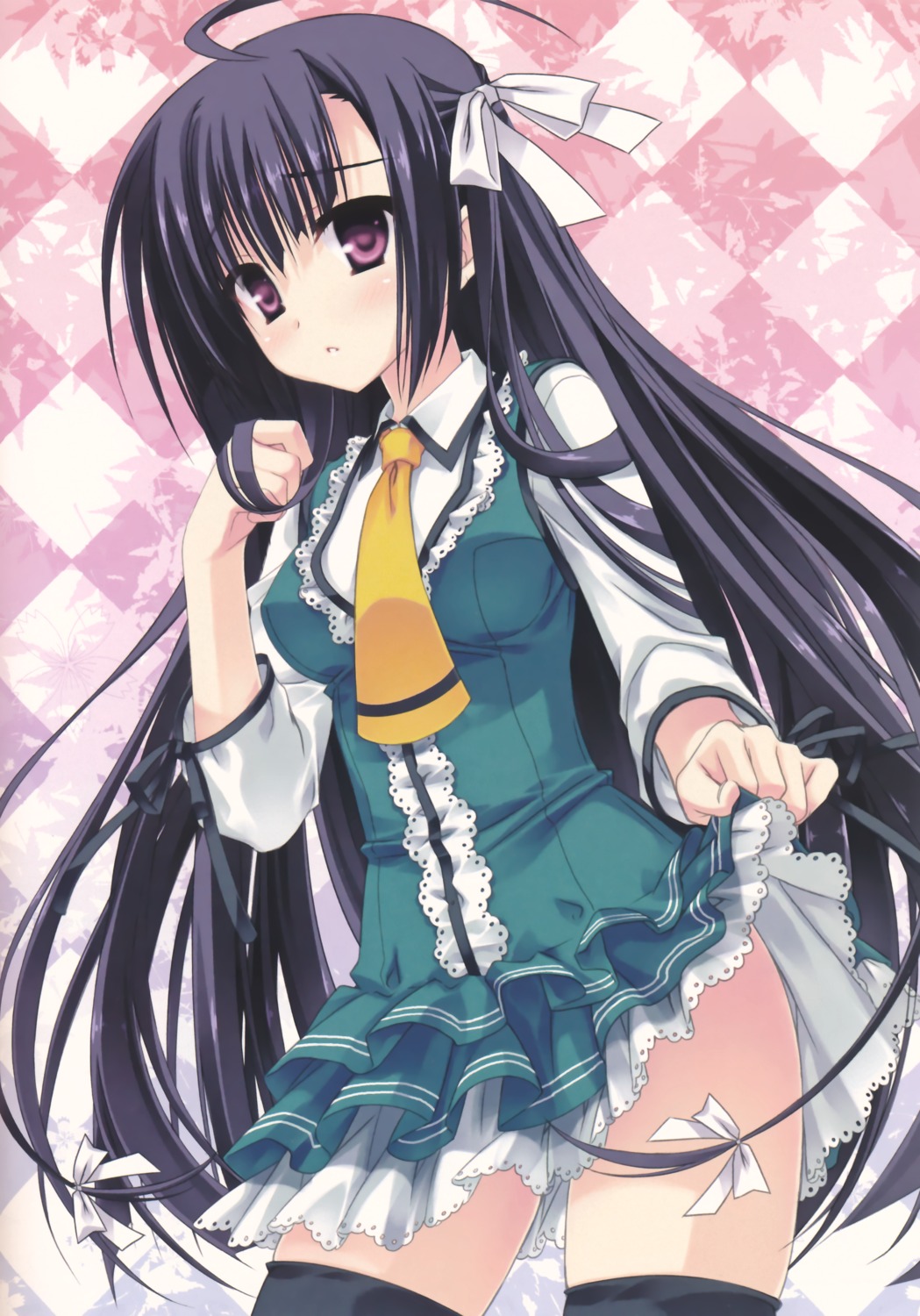 hananomiya_ako kobuichi seifuku sekai_seifuku_kanojo thighhighs