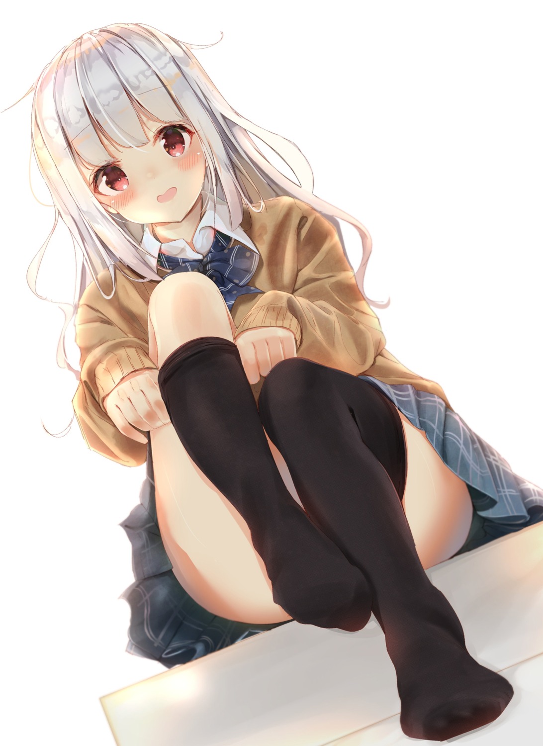 artist_revision feet sashima seifuku sweater thighhighs