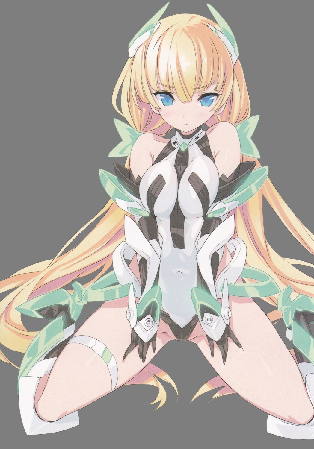 angela_balzac blade bodysuit garter heels rakuen_tsuihou transparent_png