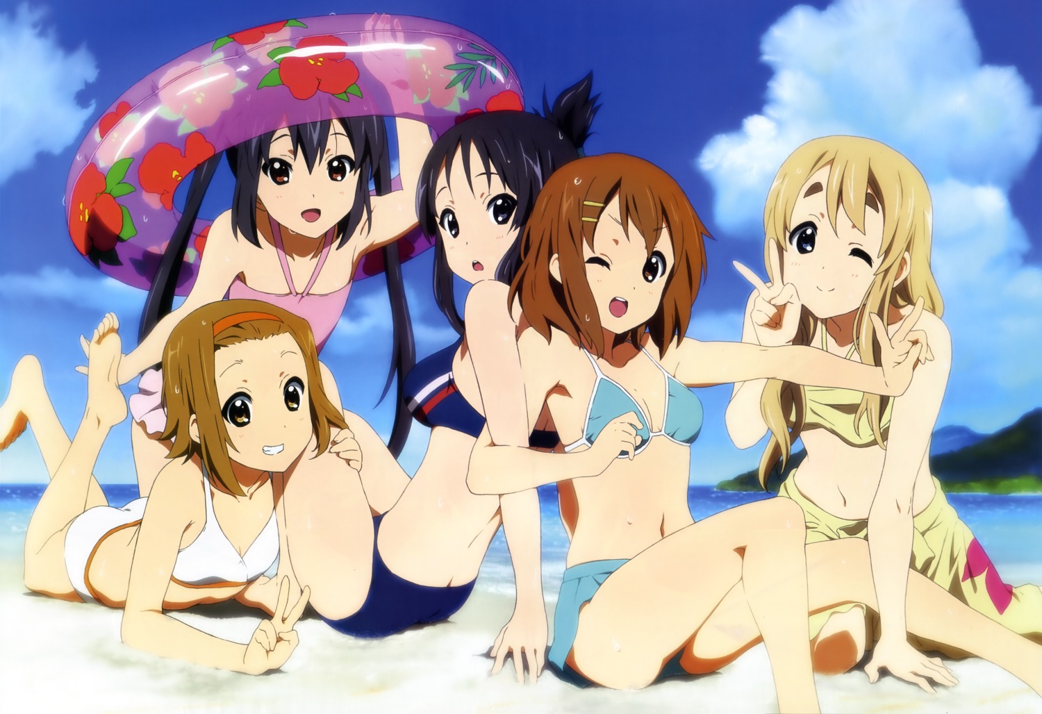 akitake_seiichi akiyama_mio bikini hirasawa_yui k-on! kotobuki_tsumugi nakano_azusa swimsuits tainaka_ritsu