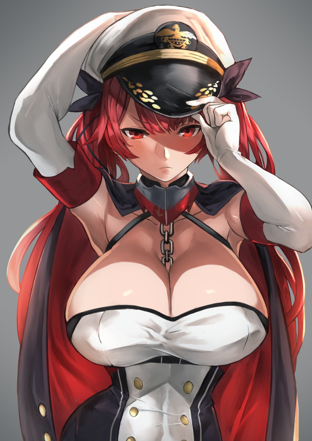 azur_lane cleavage honolulu_(azur_lane) hotate-chan uniform