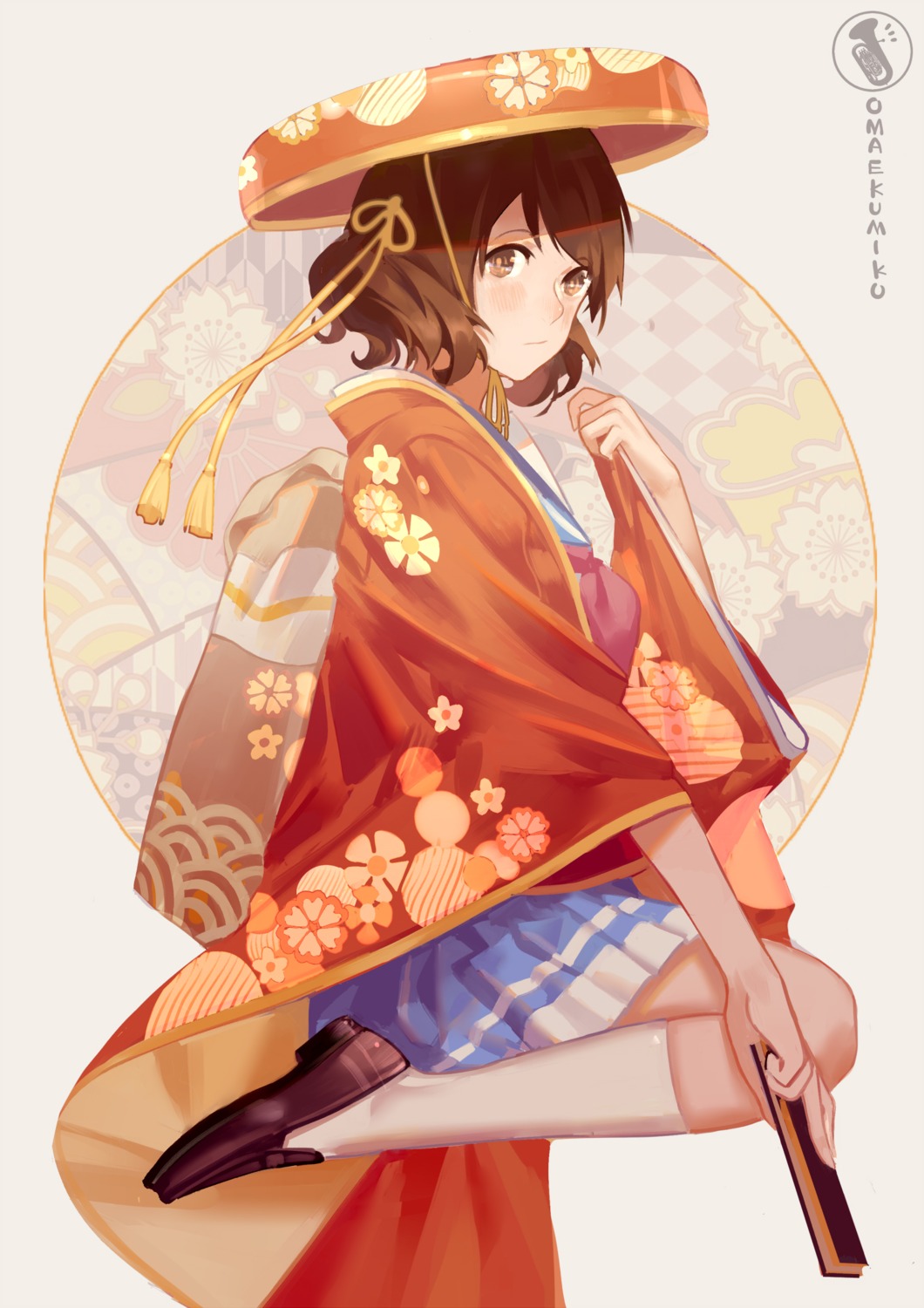 hibike!_euphonium japanese_clothes norizc oumae_kumiko seifuku