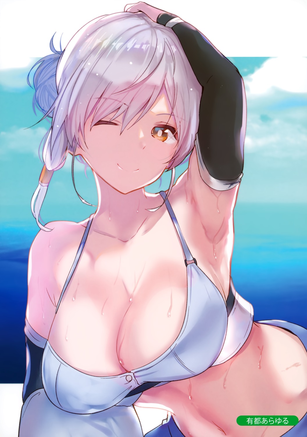 arito_arayuru bikini cleavage melonbooks swimsuits wet