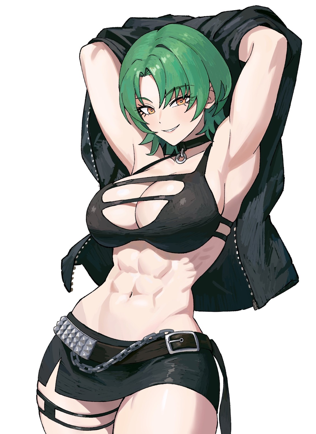 bikini_top garter open_shirt swimsuits undressing zeon_(zzeeonn)