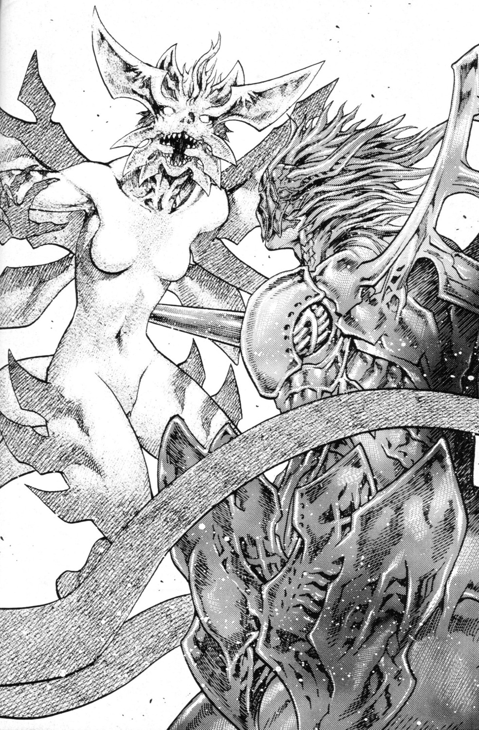 claymore monochrome monster_girl naked yagi_norihiro