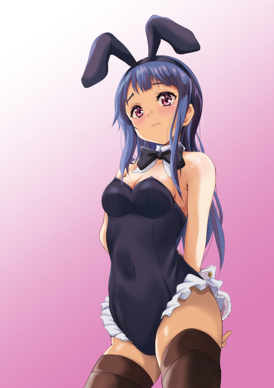 animal_ears bunny_ears bunny_girl cleavage hibike!_euphonium kurumiyasan_ns tail thighhighs yoroizuka_mizore