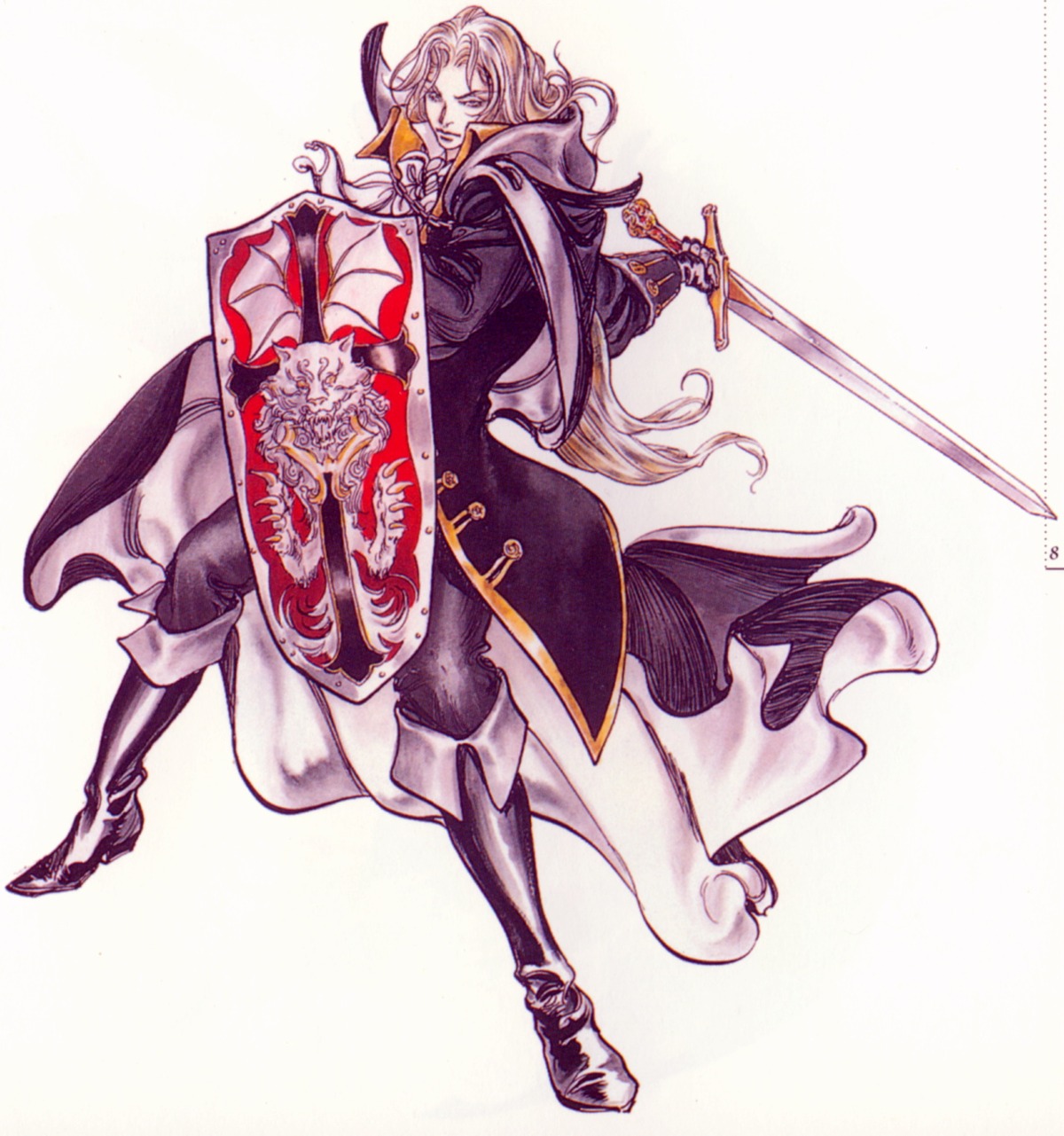 alucard_(castlevania) castlevania castlevania:_symphony_of_the_night kojima_ayami konami male sword