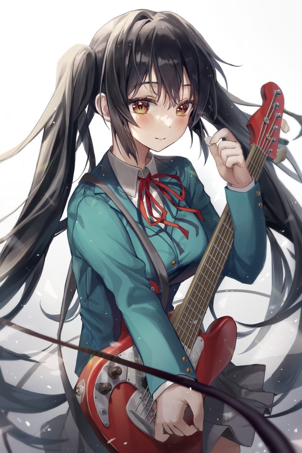aibek guitar k-on! nakano_azusa seifuku
