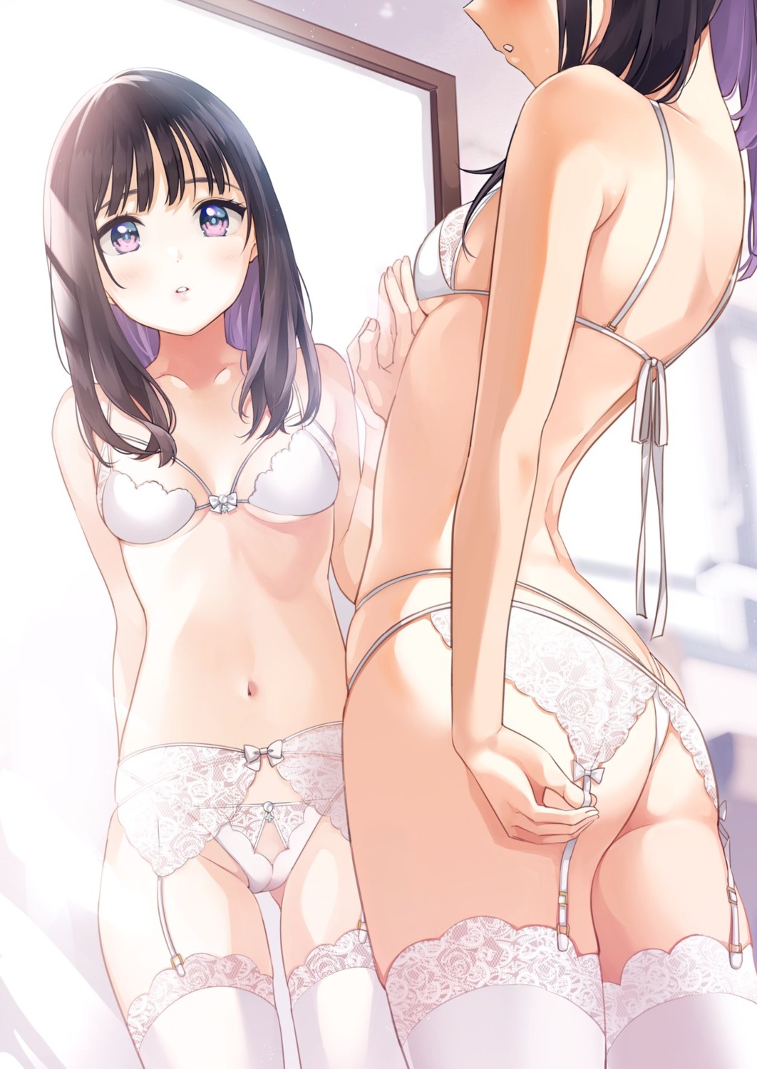 ass bra garter_belt lingerie matsuzaki_miyuki pantsu stockings thighhighs thong