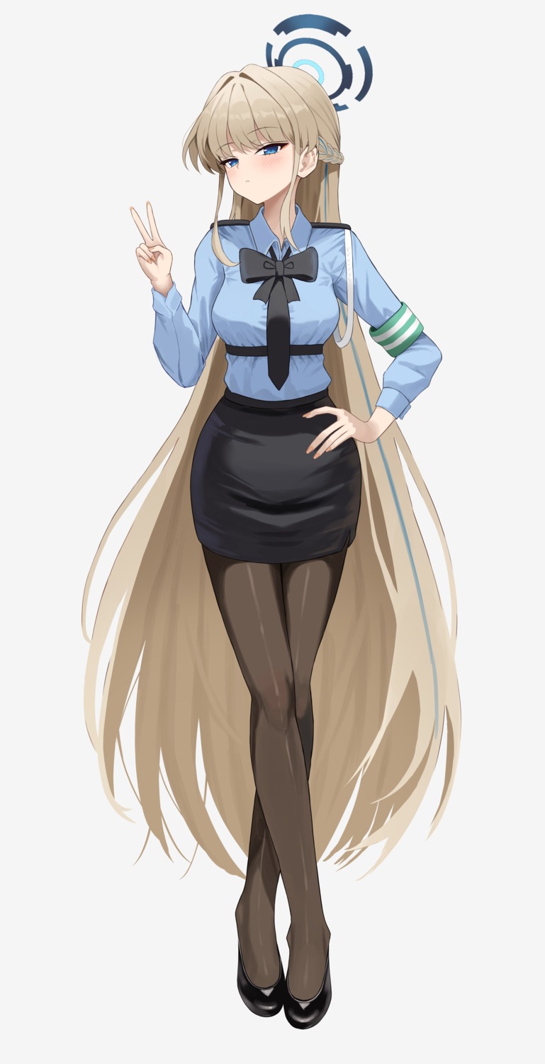 asuma_toki blue_archive dubeaduver halo pantyhose police_uniform