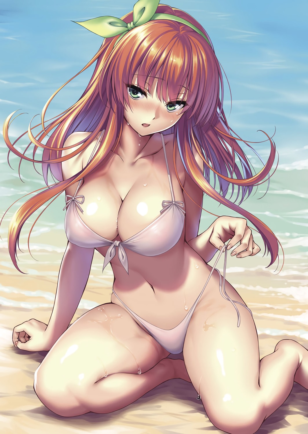 bikini erect_nipples melonbooks piromizu ringo-chan swimsuits undressing wet