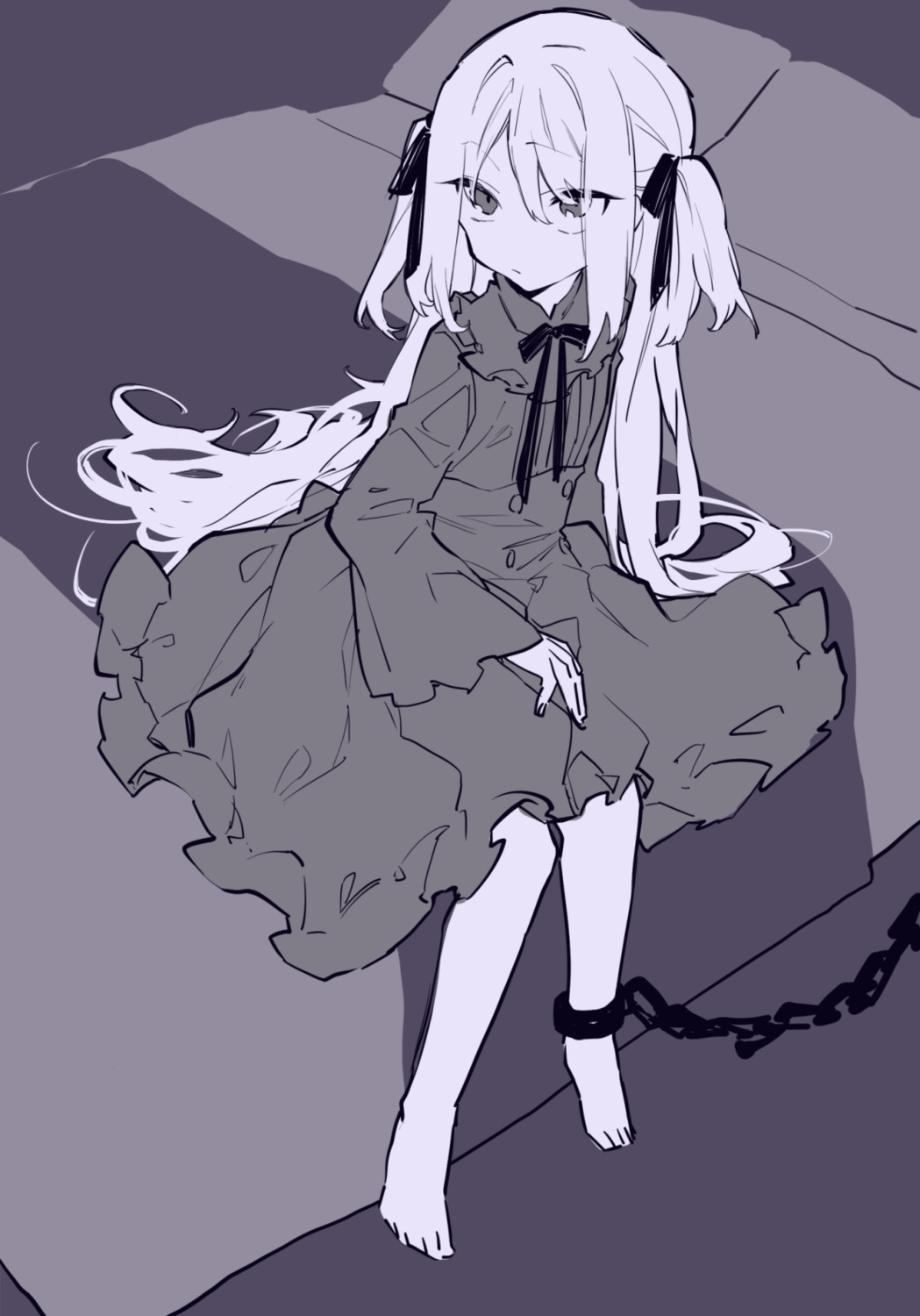 bondage dress gothic_lolita lolita_fashion mochizuki_kei monochrome