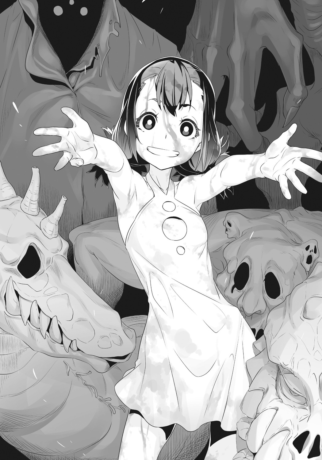 blood dress monochrome nilitsu pandemonium shokei_shoujo_no_virgin_road summer_dress