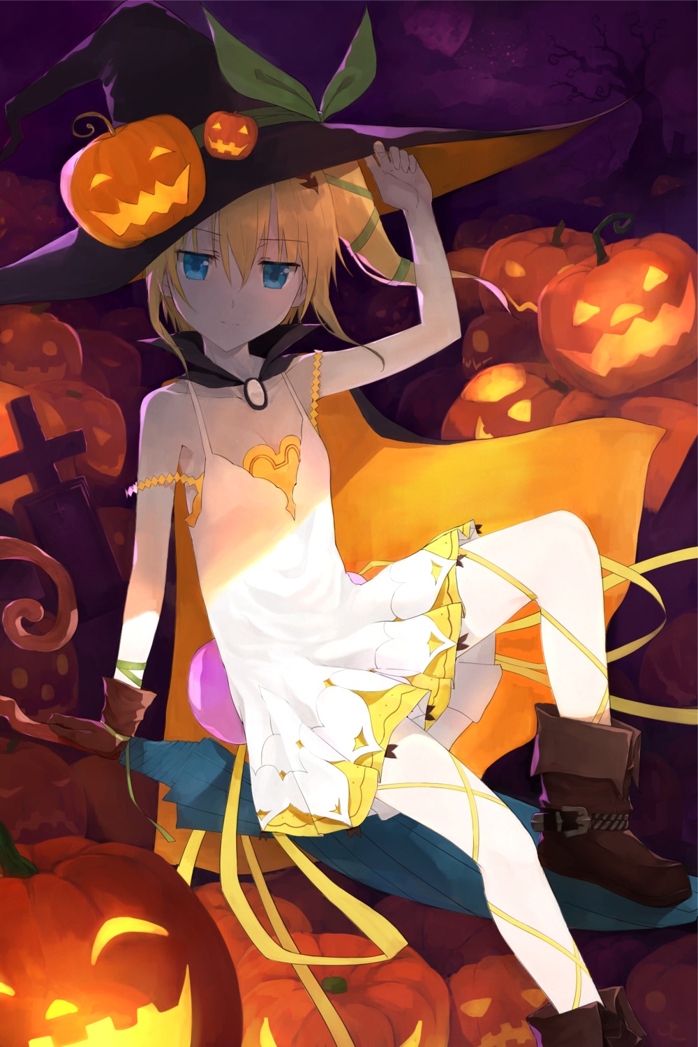 akitaka_akita cleavage dress edna halloween tales_of tales_of_zestiria witch