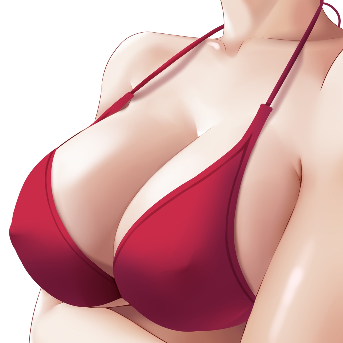 bikini_top cleavage erect_nipples huyumitsu