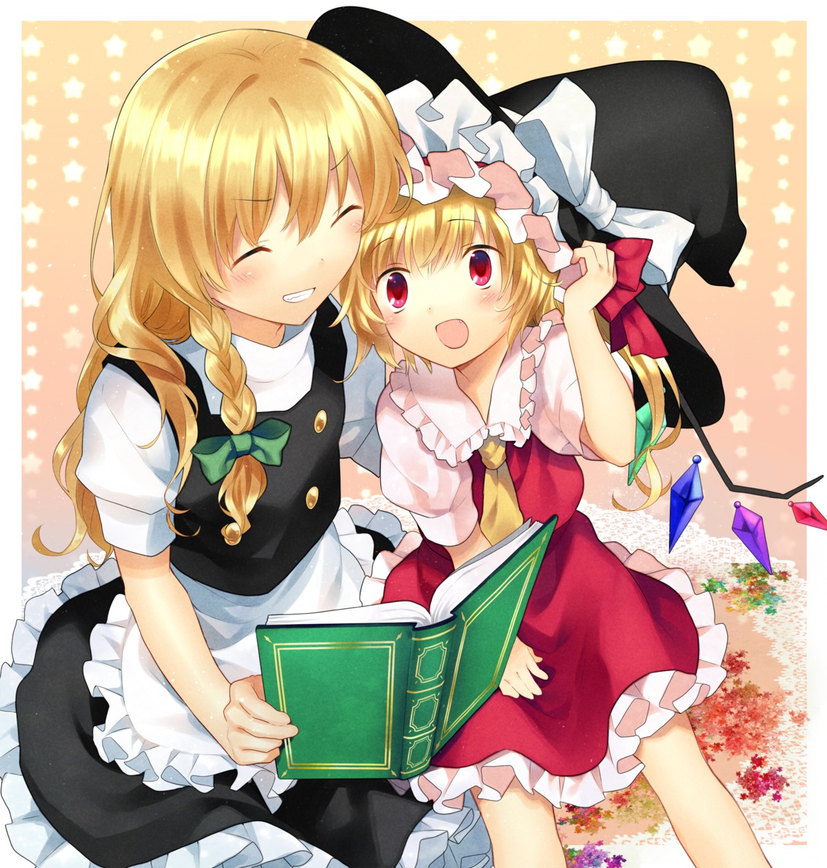 flandre_scarlet hanabana_tsubomi kirisame_marisa touhou