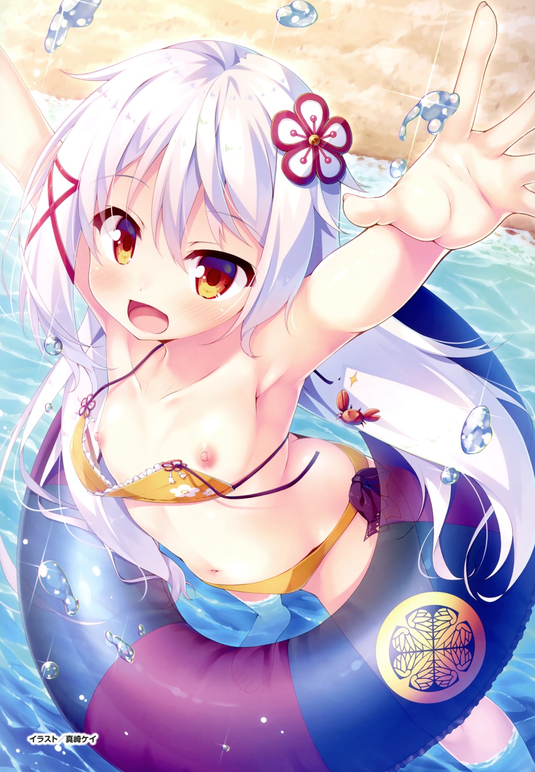 alcot bikini loli masaki_kei nipples shougun-sama_wa_otoshigoro shougun-sama_wa_otoshigoro_fandisc_gosanke_da_yo!_zen'in_shuugou swimsuits tokugawa_mitsukuni wardrobe_malfunction wet